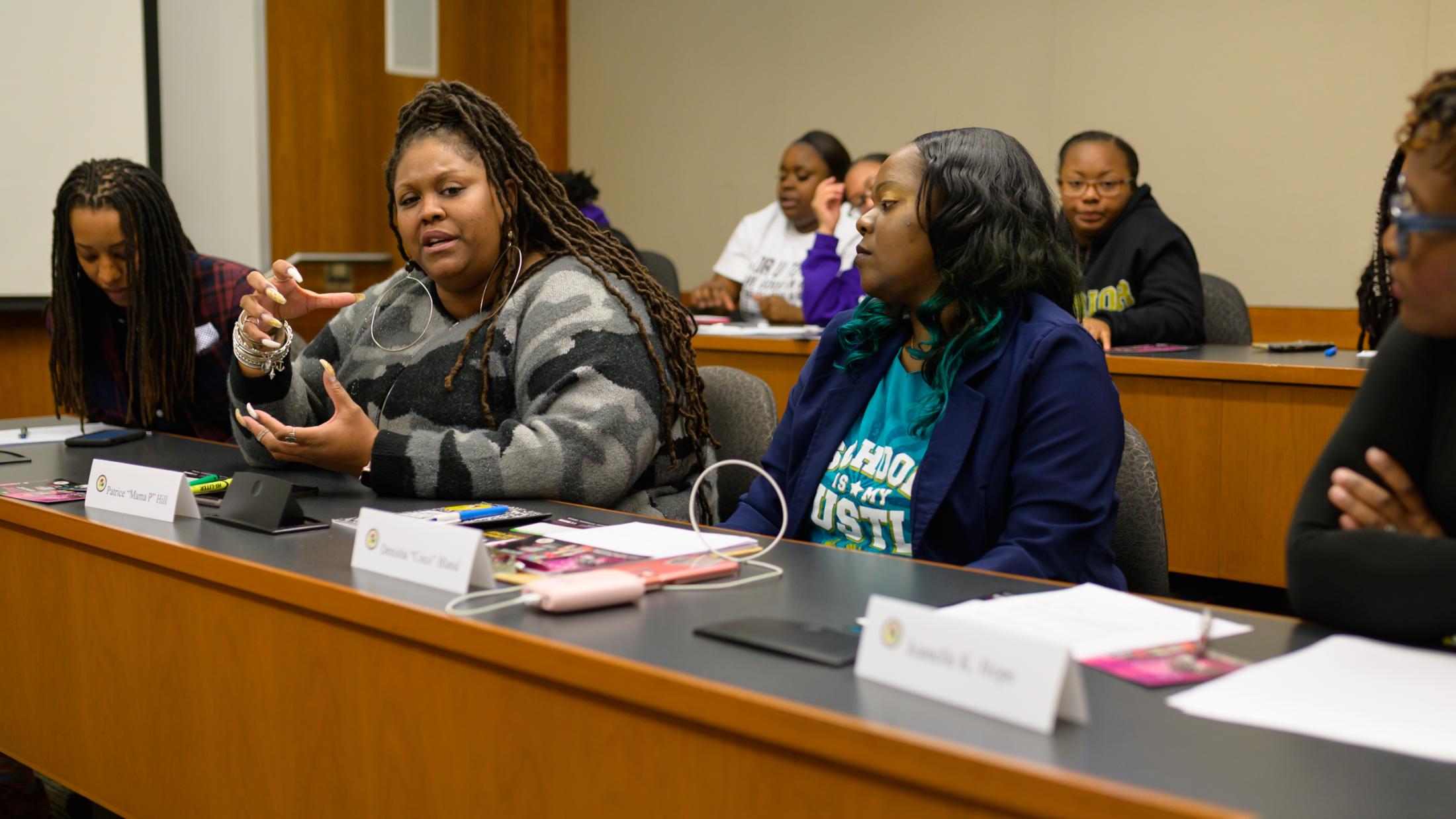 Patrice "Mama P" Hill speaking on panel