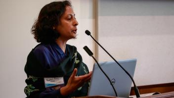 Kasturi Ray (SF State) at lectern