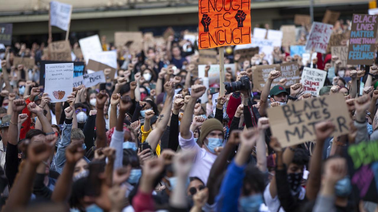 Black Lives Matter protest in Vancouver