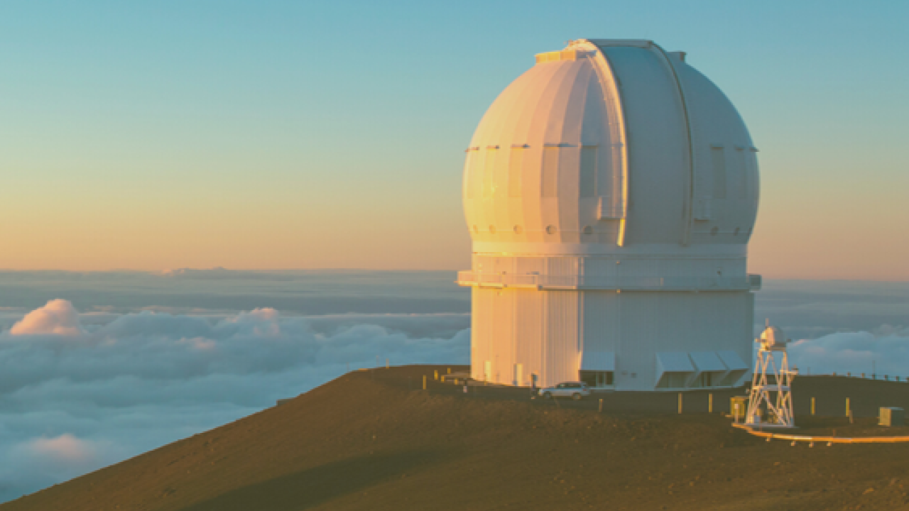 Photo of telescope above the clouds