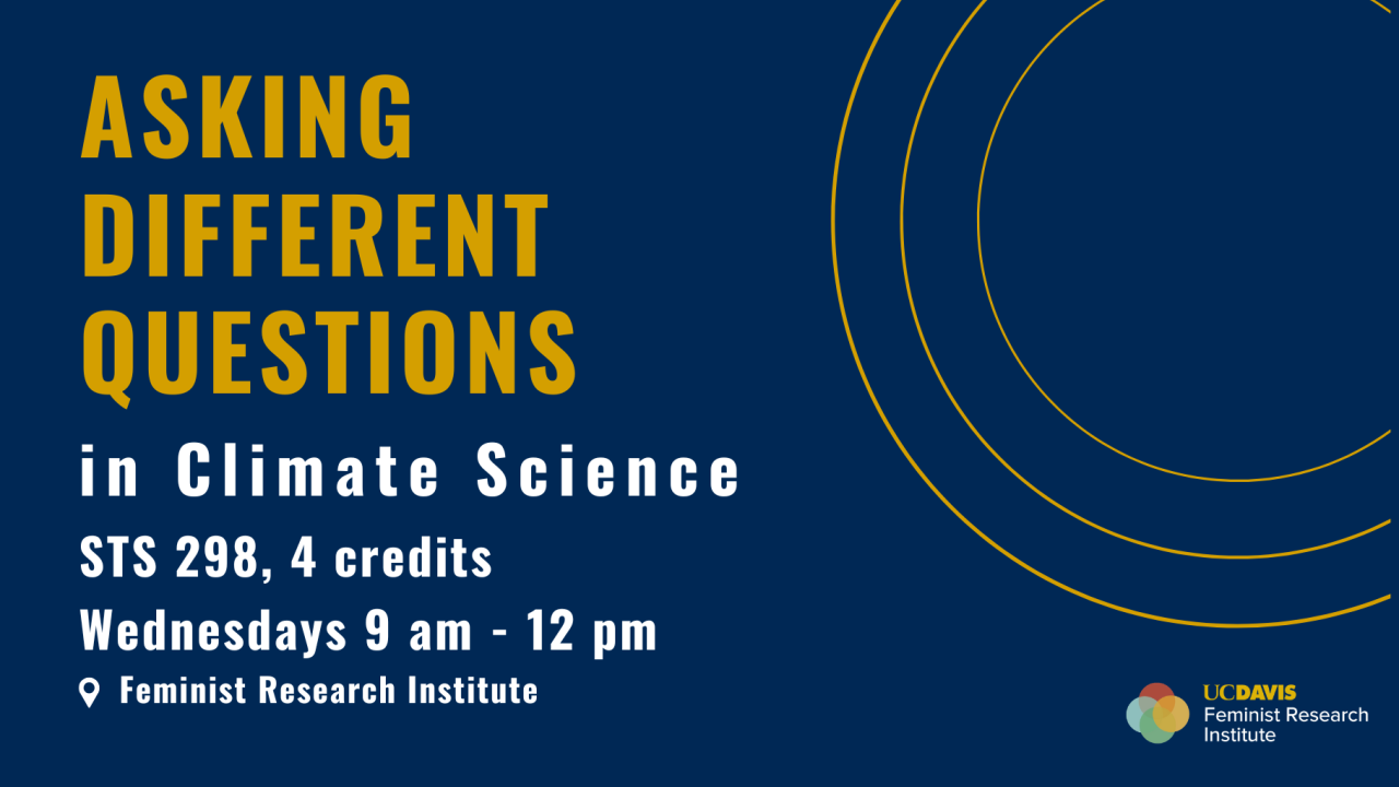 Asking Different Questions in Climate Change on Navy Blue background