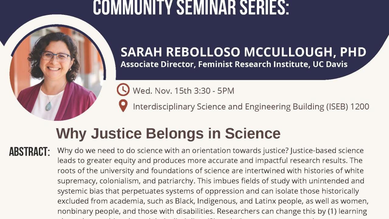 Sarah Rebolloso Why Justice Belongs in Science Talk