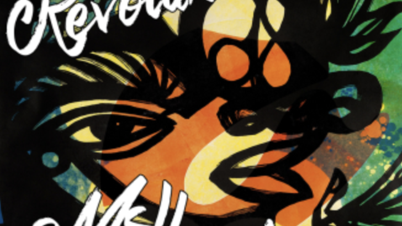 Cover of Revolutionary Mothering with abstract image of woman in black, orange, yellow and brown