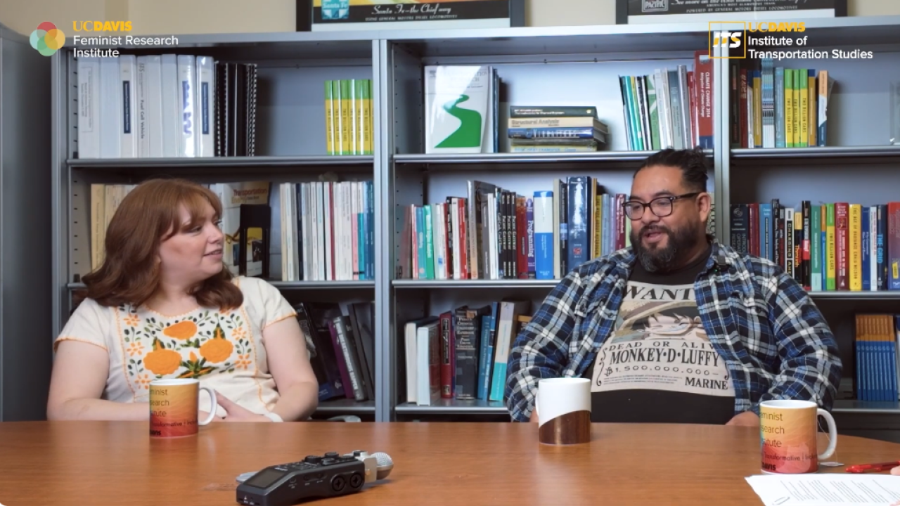 Natalie Espinoza & Andres Ramirez discussing energy justice.