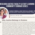 Sarah Rebolloso Why Justice Belongs in Science Talk