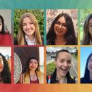New Undergraduate Board members: clockwise from upper left, Yutikaa Saini, Summer Reeves, Navreet Kaur, Annabel Marshall, Kaitlyn Duong, El Sordean, Leilani Gonzalez, Rishita Kumar