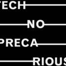 Technoprecarious book cover: "technoprecarious" in white type on a black background